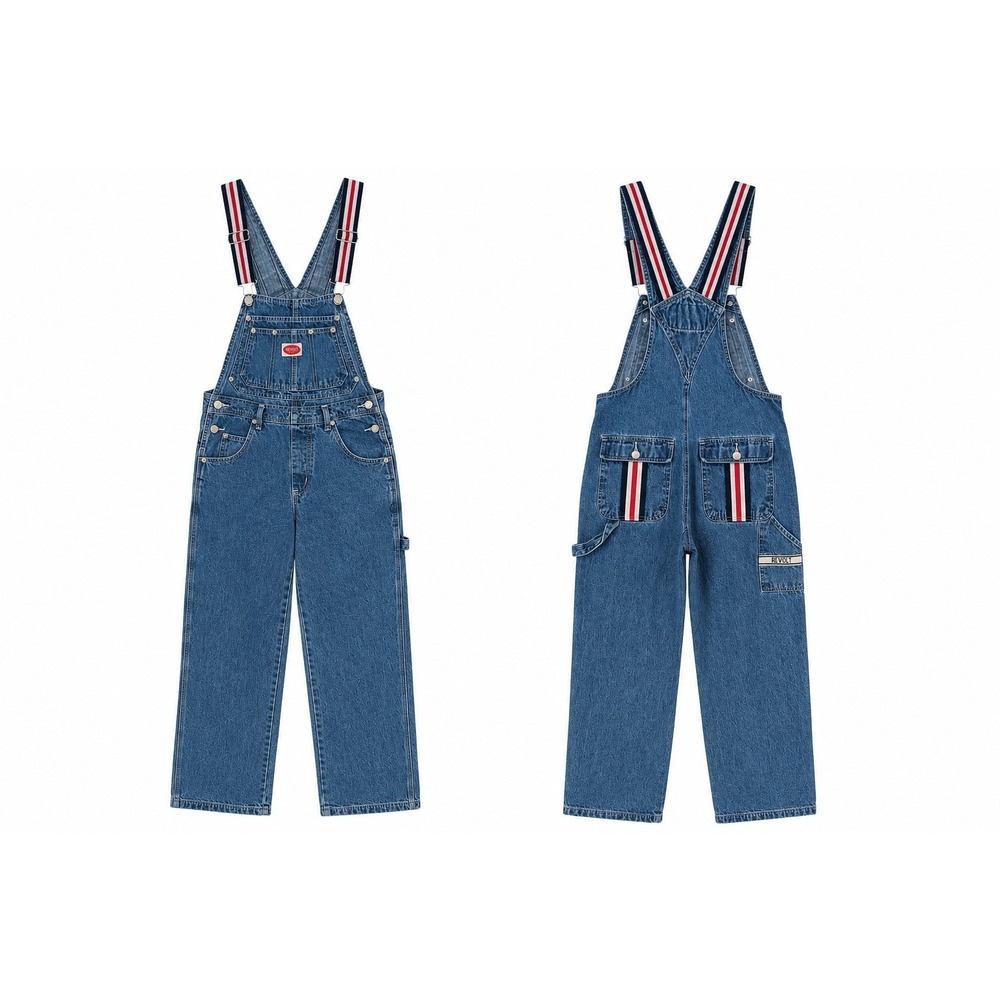 Revolt Denim Overalls Women S Blue Striped Straps Carpenter 90s Vintage